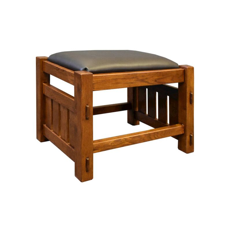 Crafters and Weavers Mission Oak Foot Stool - Wide Spindles- Michael's Cherry