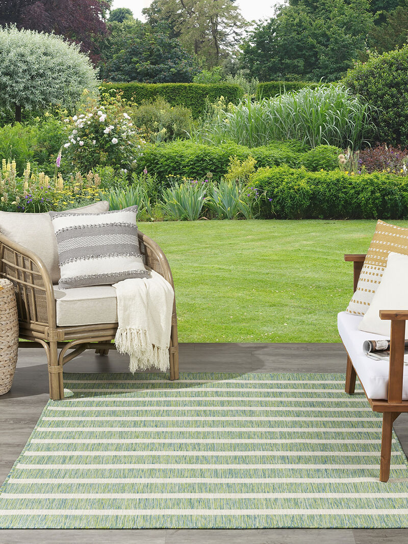 Positano POS03 Blue/Green/Ivory 8' x 10' Rug