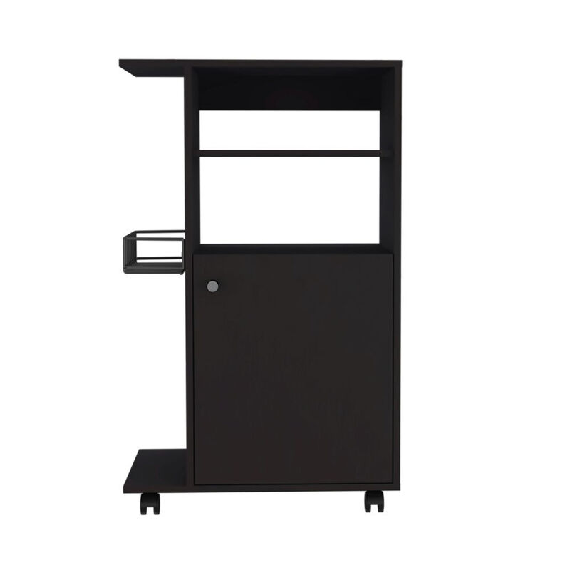 Portable Contemporary Kitchen Cart with Wheels and Storage