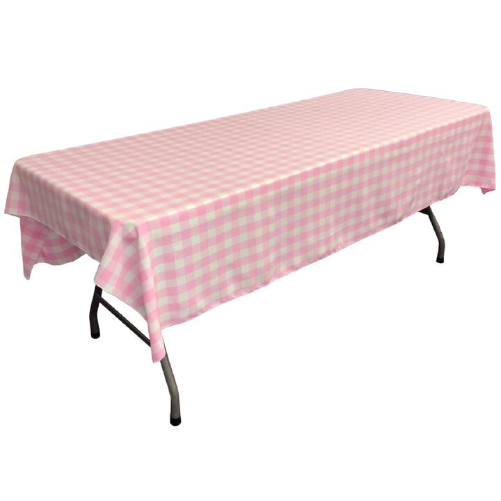 Polyester Checkered Tablecloth 60 by 84 Inch for Kitchen and Parties