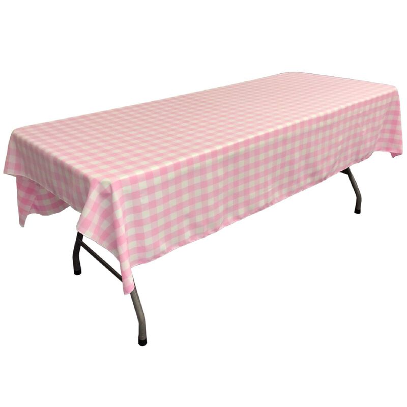 Polyester Checkered Tablecloth 60 by 84 Inch for Kitchen and Parties image number 0