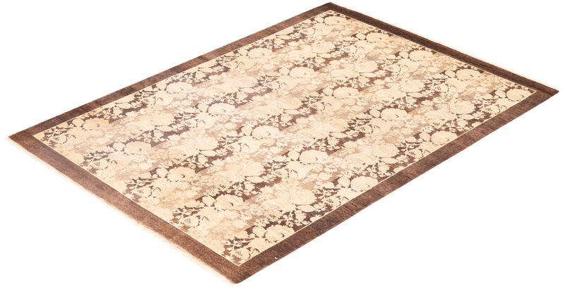 Mogul, One-of-a-Kind Hand-Knotted Area Rug  - Brown, 4' 3" x 5' 10"