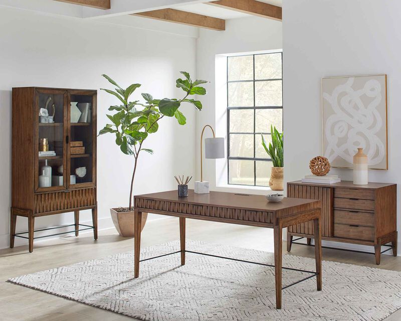 Delray Glass Door Bookcase/Display Cabinet