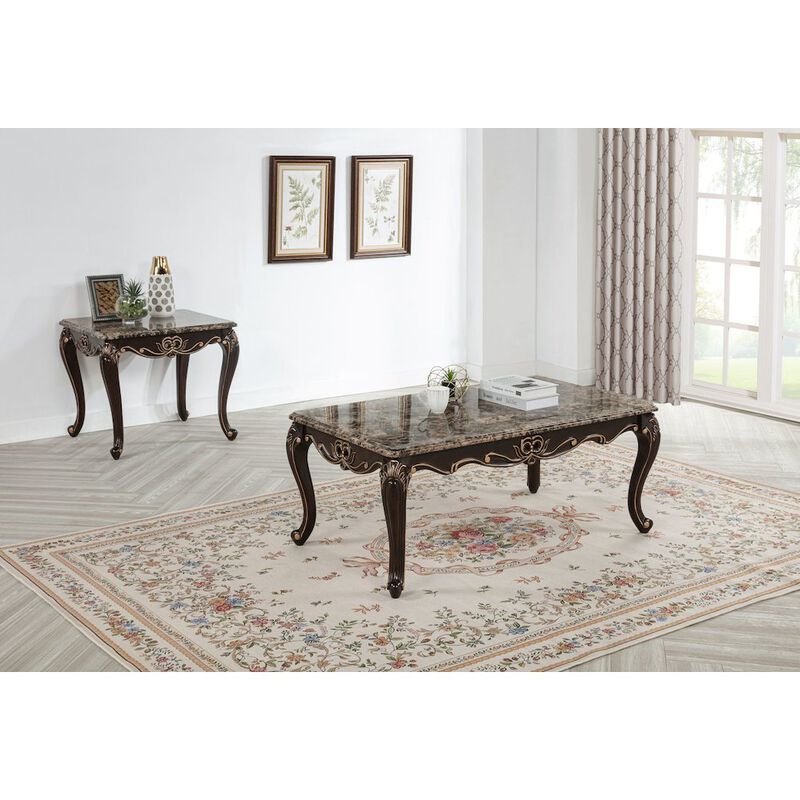 Best Master Furniture Tlerra Traditional End Table, Brown Espresso image number 3