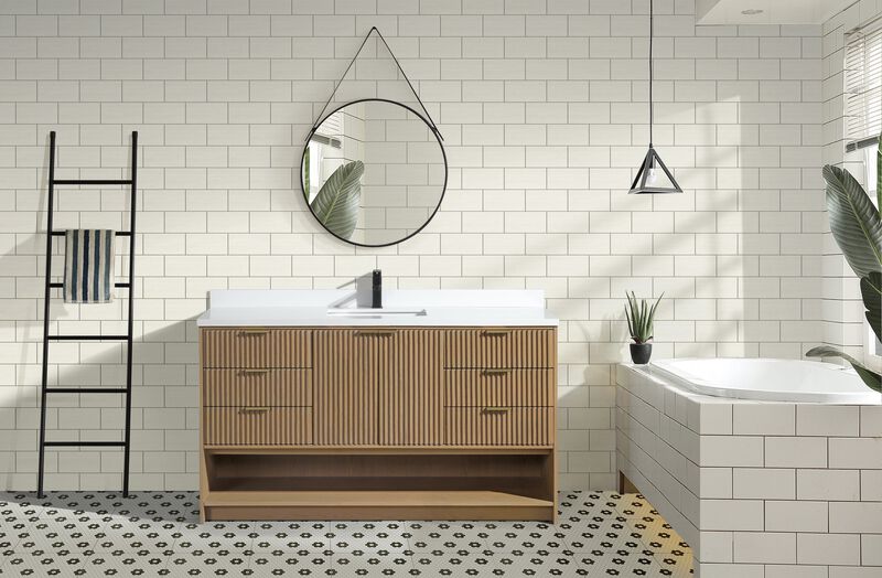Diego 60" Bathroom Vanity Oak image number 5