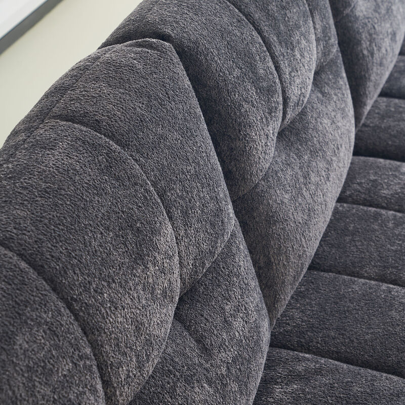 Vindhu 141.73'' Chenille Upholstery Material Modular Sofa image number 4