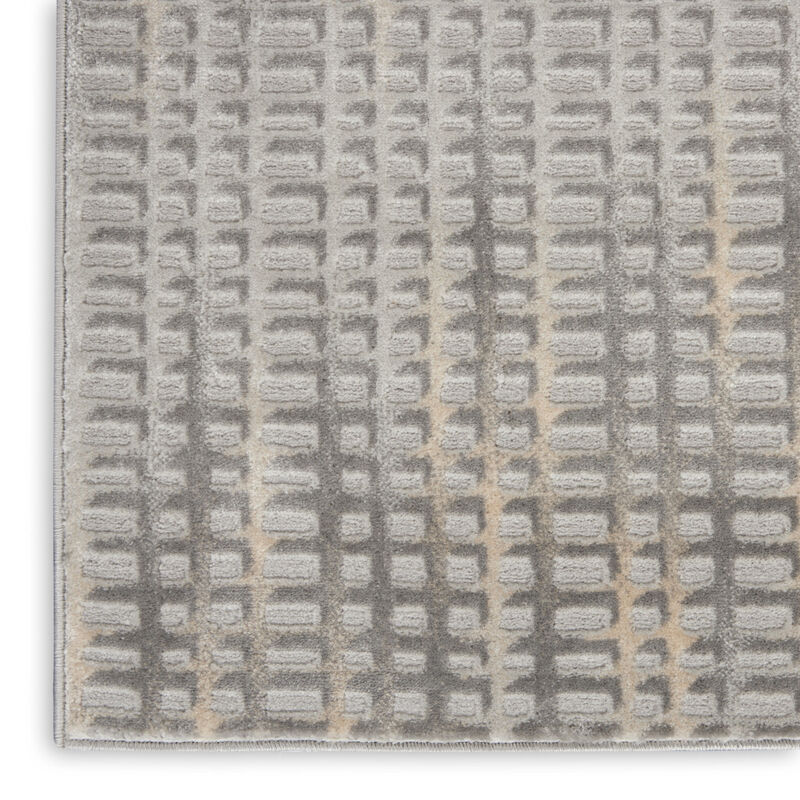 HomeRoots 5' X 7' Beige And Gray Abstract Indoor Outdoor Area Rug image number 0