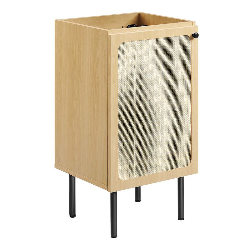 Modway Chaucer 18&rdquo; Bathroom Vanity in Oak White with Ceramic Sink Basin, 18 Inches image number 5