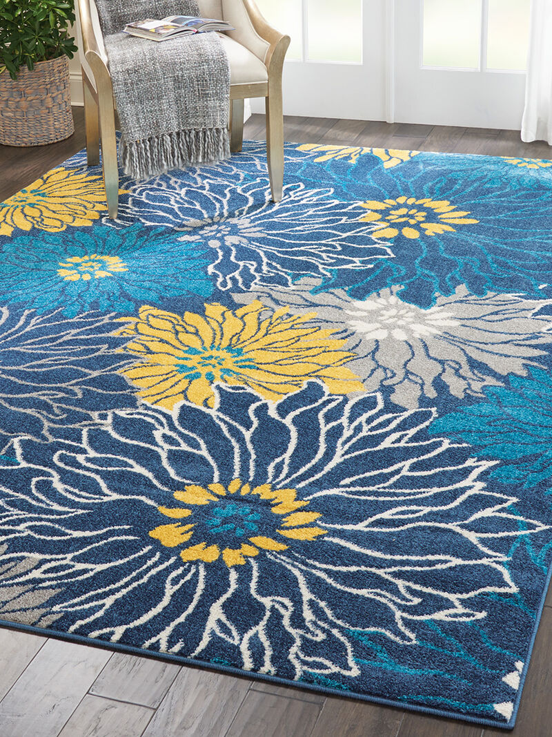 Passion PSN17 Blue 6'7" x 9'6" Rug image number 3