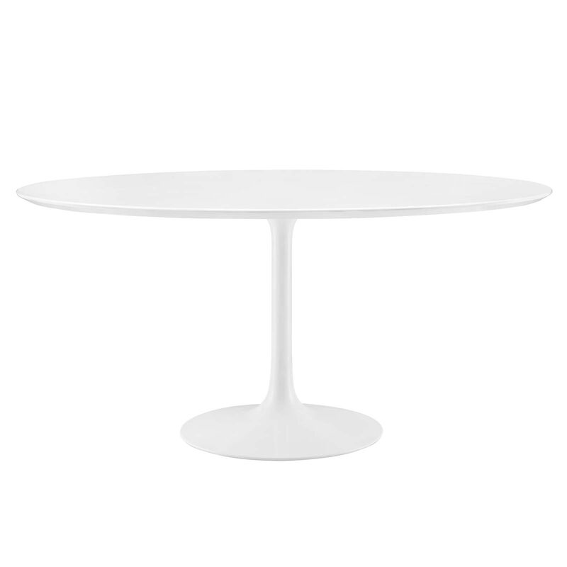 Modway - Lippa 60" Round Wood Top Dining Table White image number 0