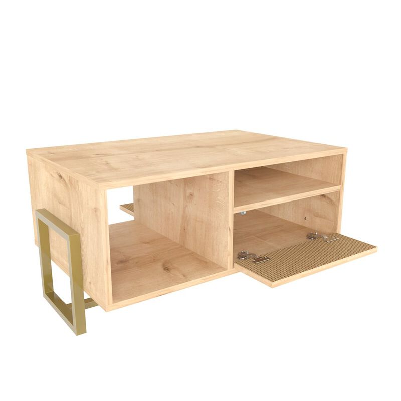 Decorotika Utopia Coffee Table Sapphire Oak Hazeran