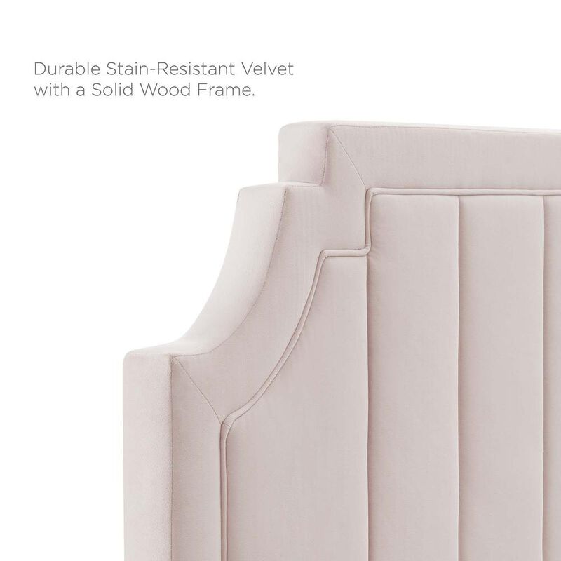 Sienna Performance Velvet Queen Platform Bed image number 6
