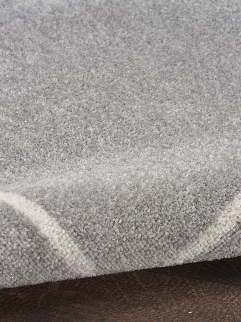 Nourison Essentials NRE02 Gray/Ivory 2' x 6' Rug image number 6