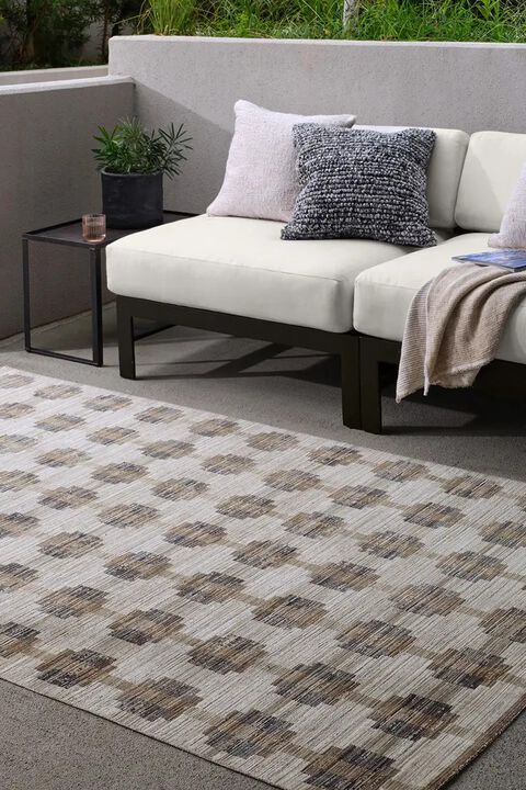 Muted Mosaic Zorina Gray 8'6" x 11'6" Rug