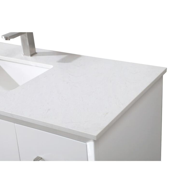 Elegant Kitchen and Bath 84 Inch Double Bathroom Vanity In White