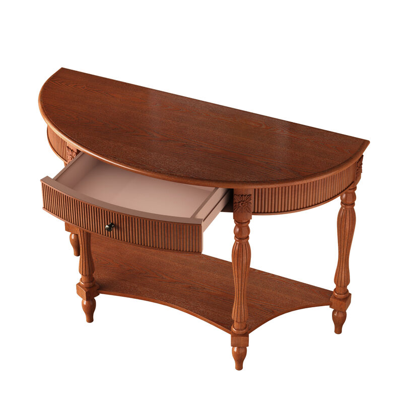 Muxtur Half Moon Console Table image number 5