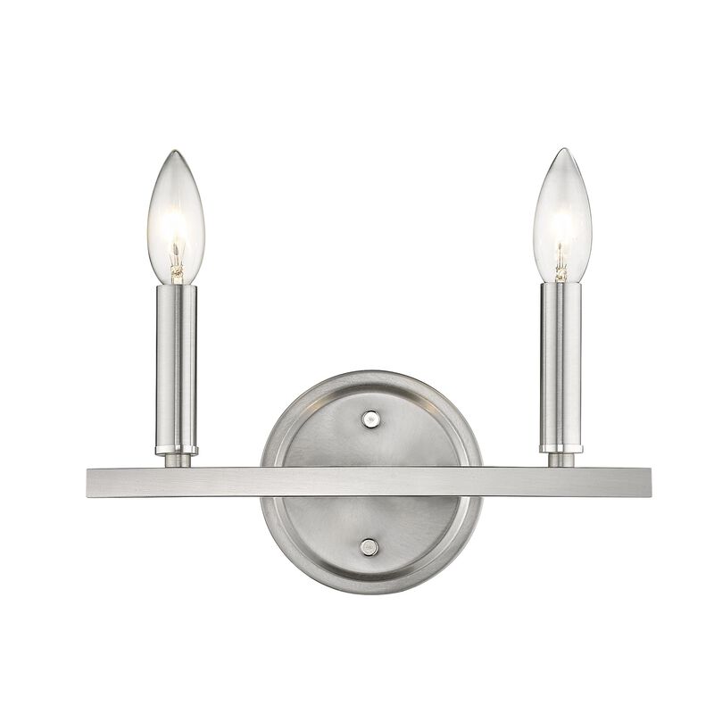 Hivvago Two Light Silver Wall Sconce