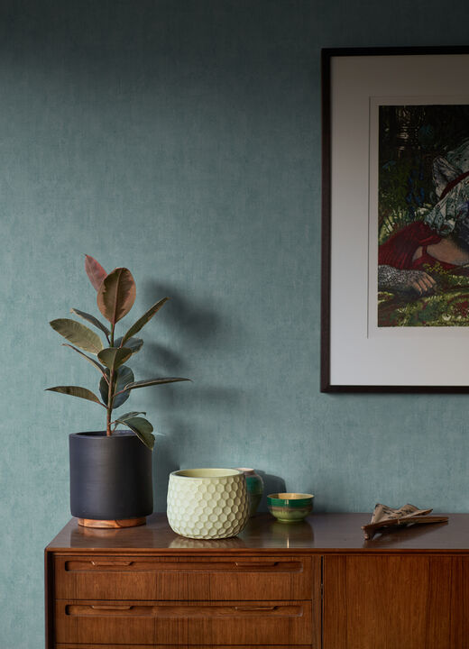 Riomar Aqua Distressed Texture Wallpaper