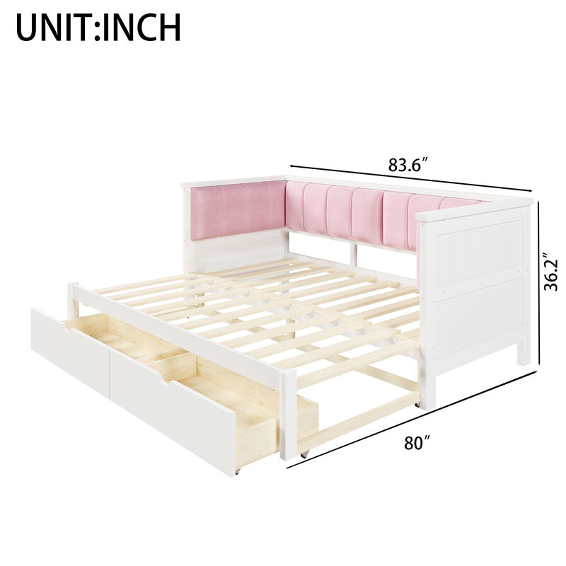 Merax Twin XL Convertible to King Upholstered Daybed image number 4