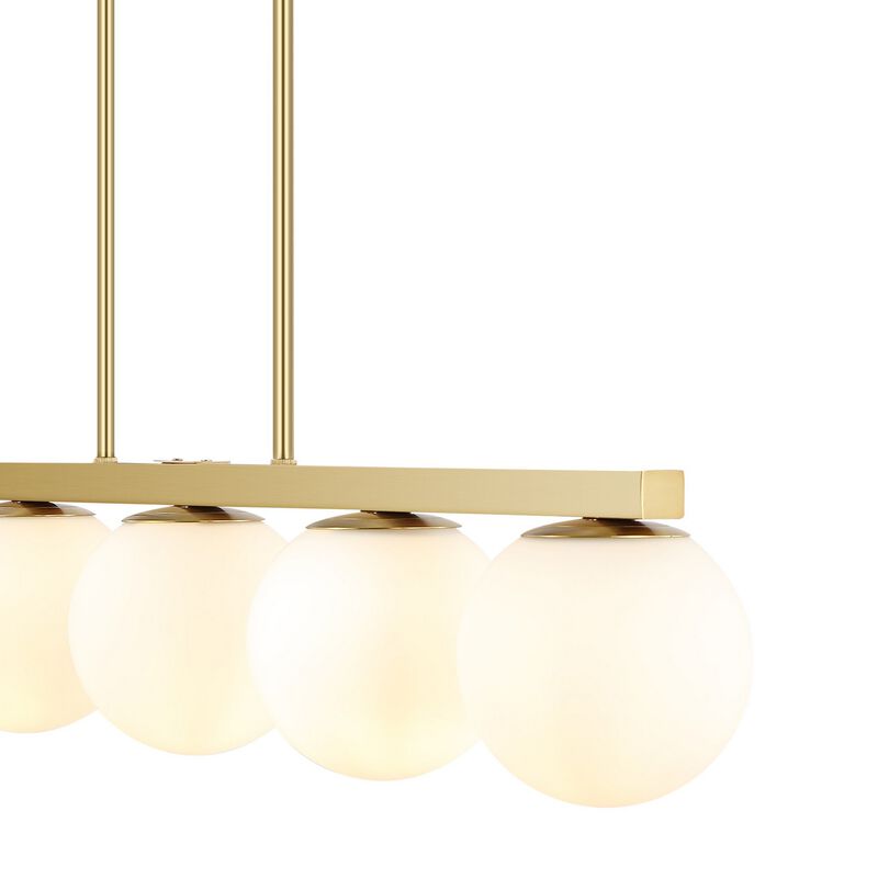 Luca Parisian Modern Glam Iron Globe Linear LED Pendant