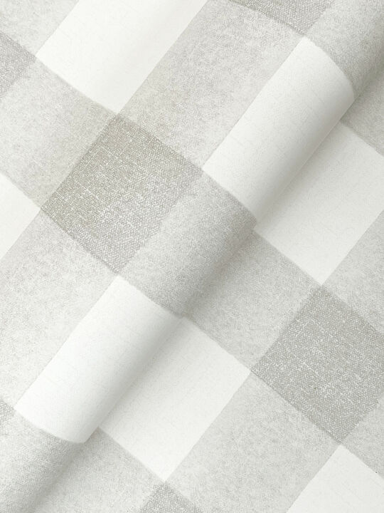 Thorpe Light Grey Plaid Wallpaper