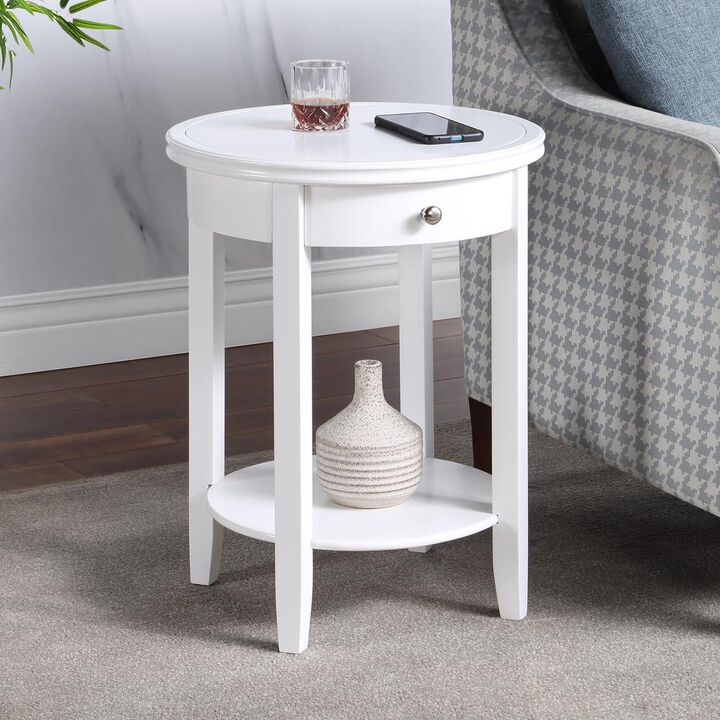 Convenience Concepts American Heritage Baldwin 1 Drawer End Table with Shelf