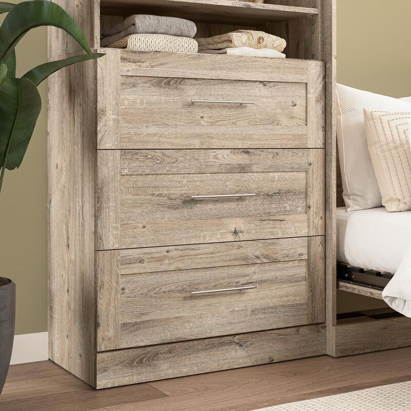 Bestar Pur 3 Drawer Set for Pur 36W Closet Organizer , Rustic Brown