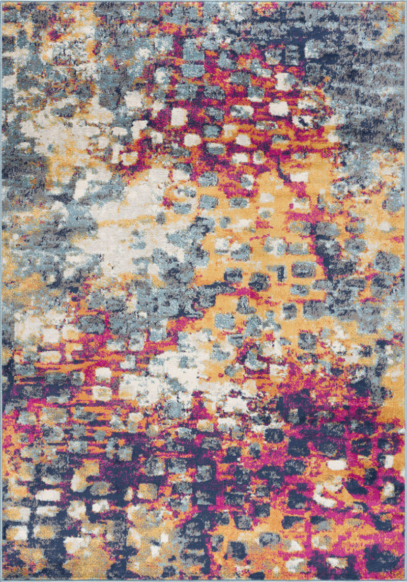 4 X 6 Multicolored Abstract Painting Area Rug