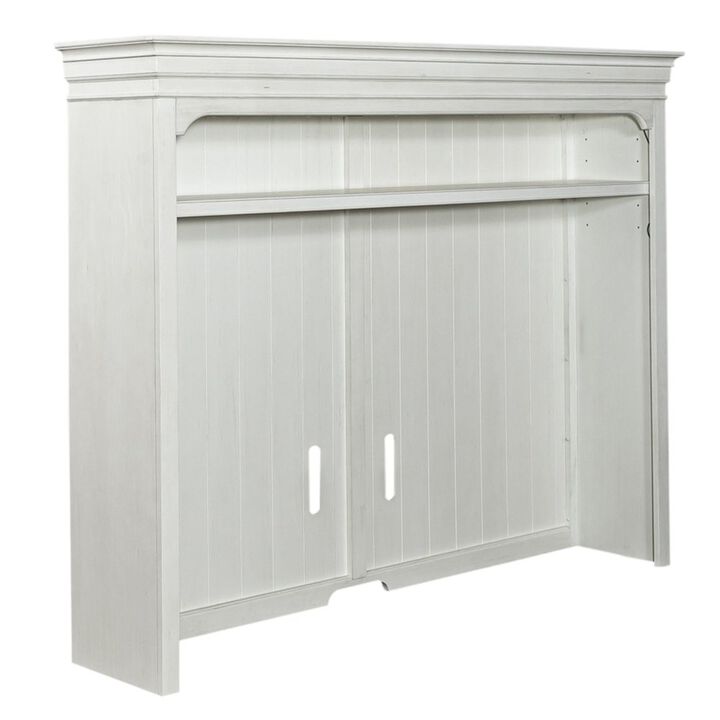 Liberty Furniture Allyson Park Entertainment Center - Wirebrushed White with Charcoal Tops