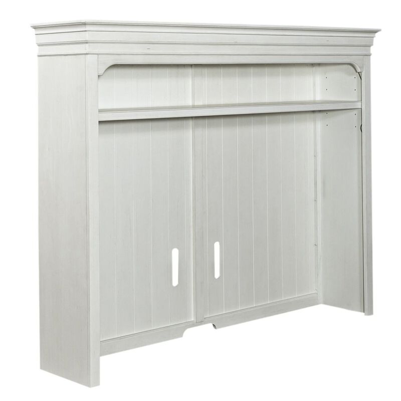 Liberty Furniture Allyson Park Entertainment Center - Wirebrushed White with Charcoal Tops image number 1