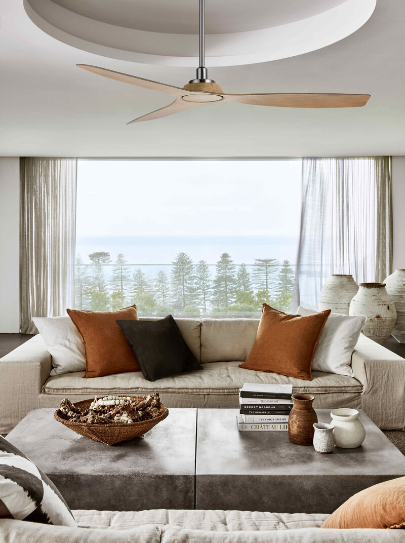 Lucci Air Moto 52" Outdoor DC Indoor/Outdoor Ceiling Fan with Remote Control, Damp Rated, Modern Brushed Nickel Ceiling Fan image number 1
