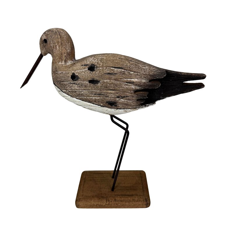 Decorative Sea Bird Figurine Weathered Wood Metal Coastal Statue 1075 In image number 3