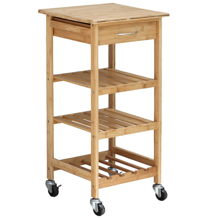 Oceanstar Bamboo Kitchen Trolley