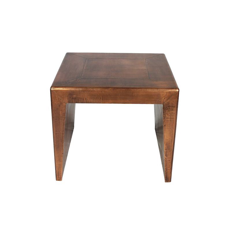 Industrial Mar Vista Wright End Table in Copper Tone Cladding