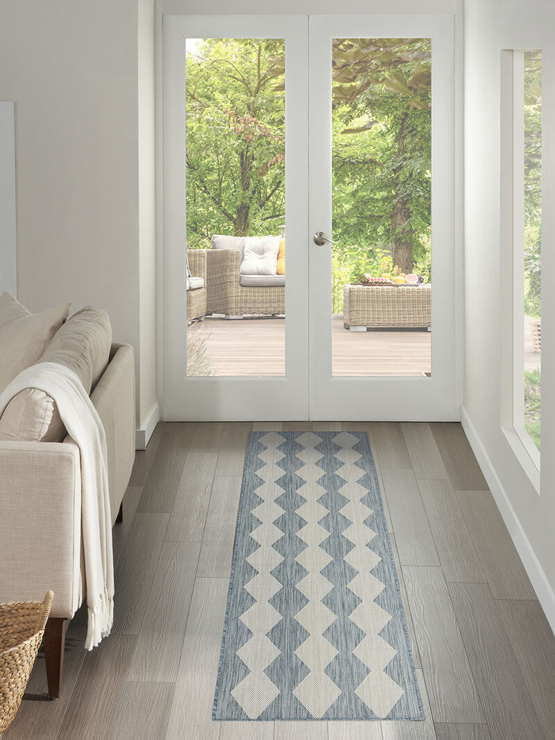 Positano POS04 Aqua 2'2" x 10' Rug image number 6