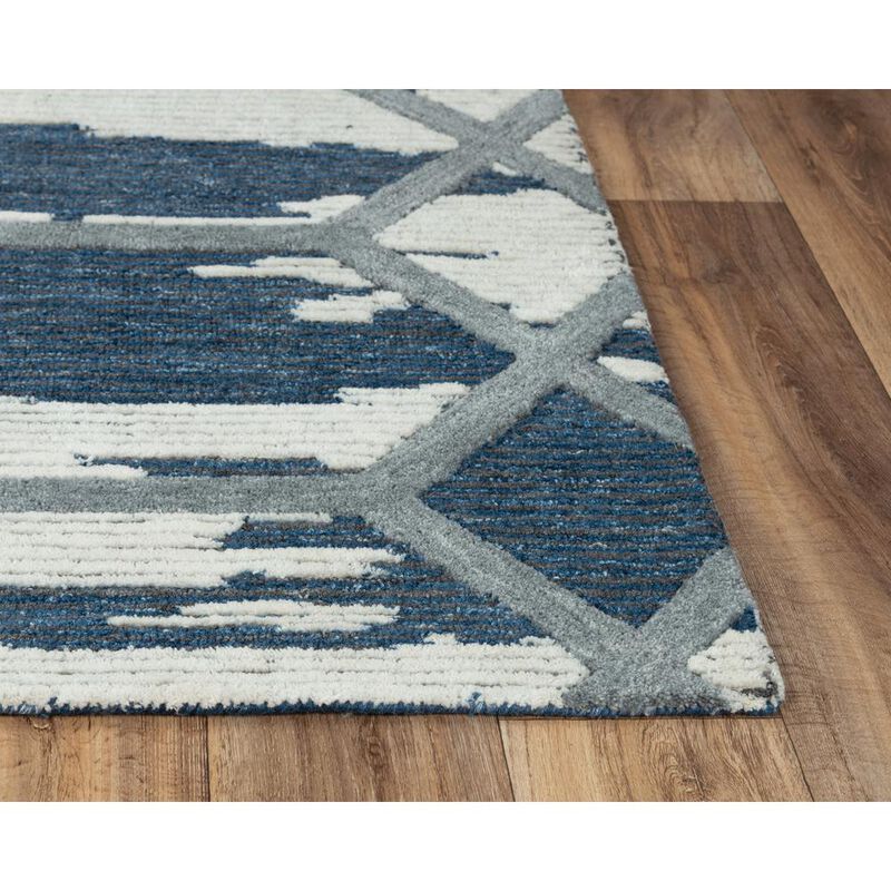 Honey BLUE 7'6"X9'6" Hand-Tufted Rug