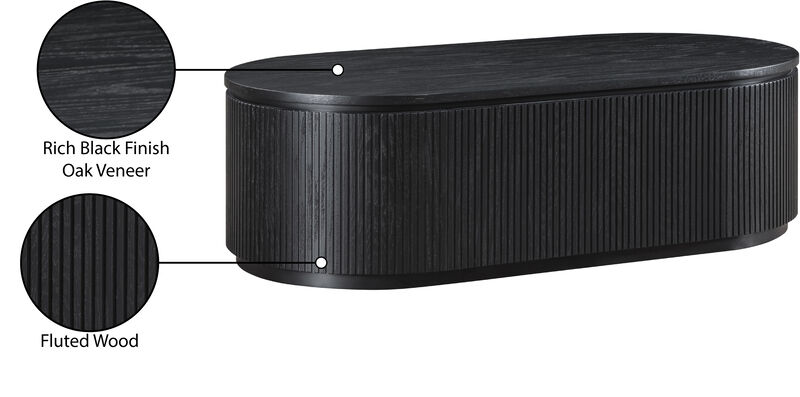 Meridian Furniture Moana Black Rubberwood Coffee Table image number 9