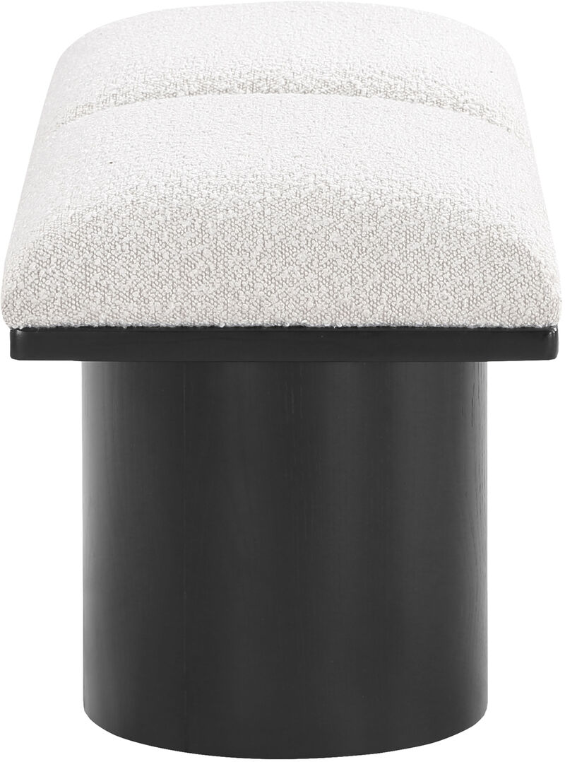 Meridian Furniture Pavilion Cream Boucle Fabric Bench