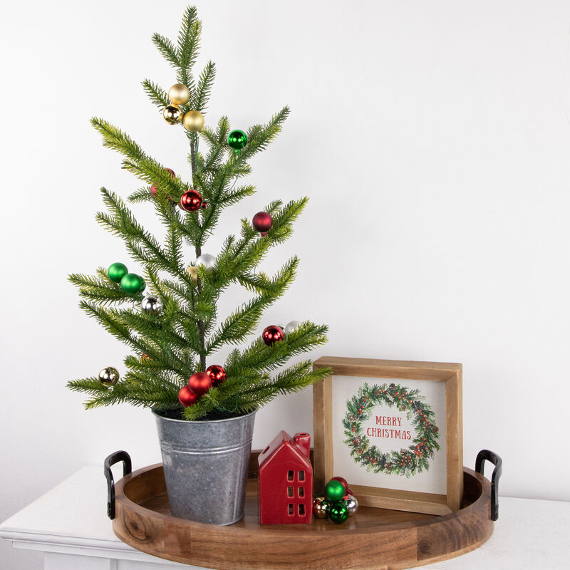 6.75" Traditional Colors Shatterproof Ball Ornament Christmas Pick image number 1