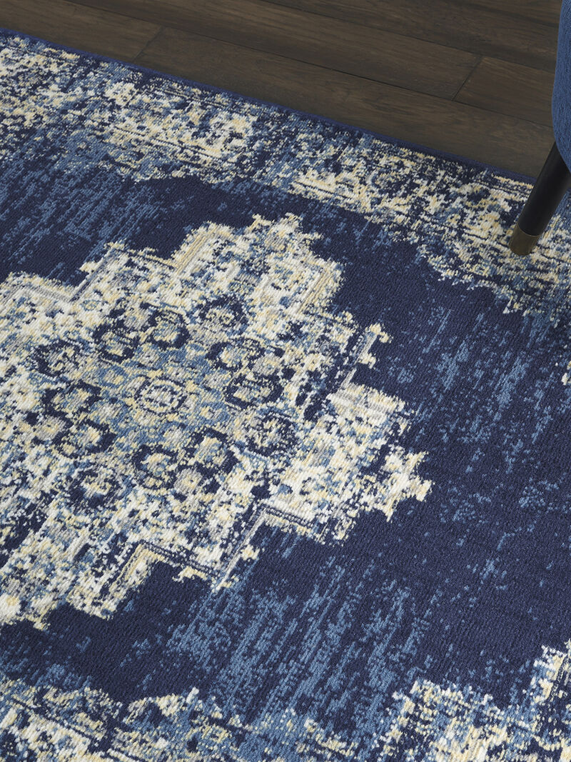 Grafix GRF14 Navy/Blue 5'3" x 7'3" Rug