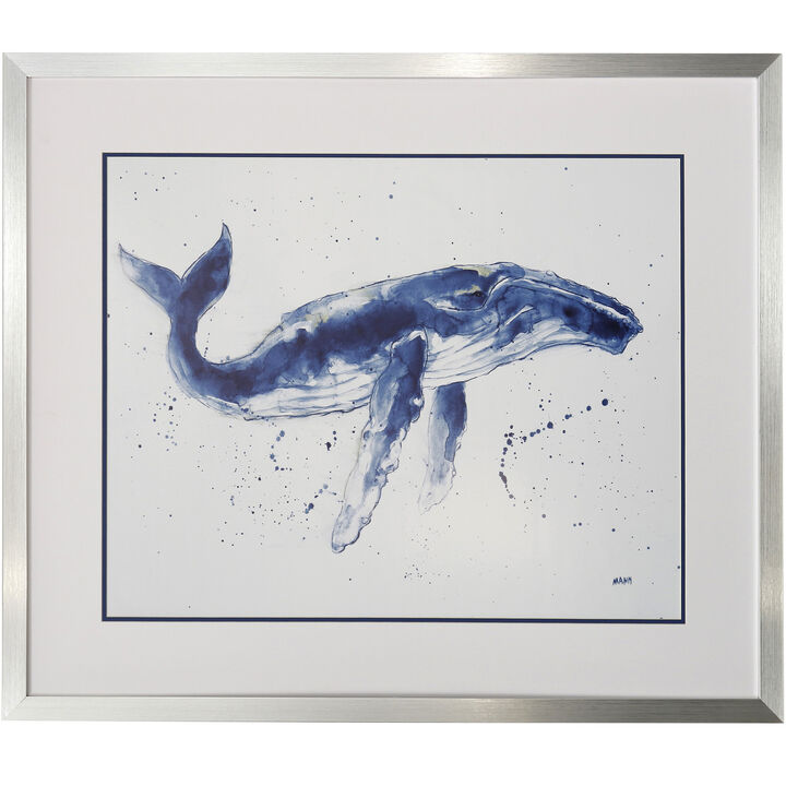 Ocean Life Whale Framed Print