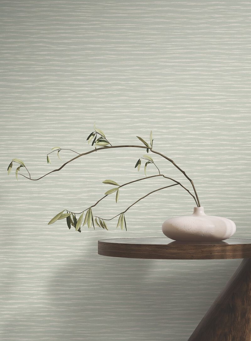 Lotus Weave Sage Wallpaper (Double Roll) image number 5