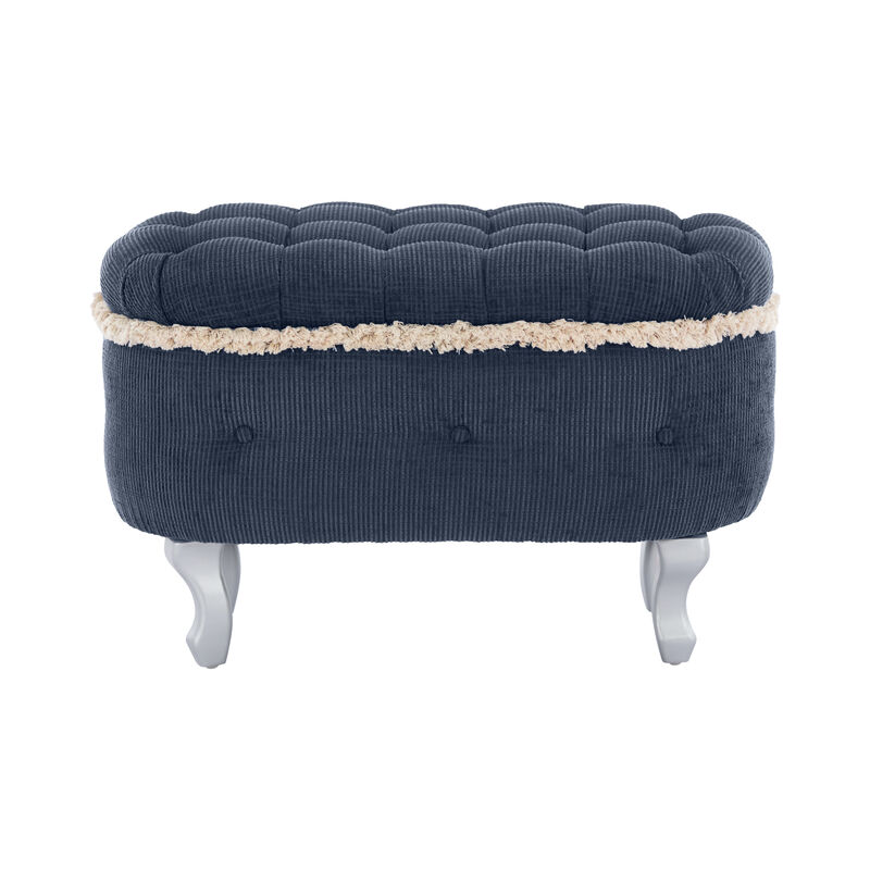 Merax Tufted Storage Bench with Tassel Accents
