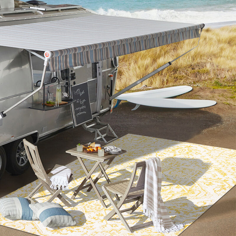 Estrella Bohemian Medallion Textured Weave Indoor/Outdoor Area Rug