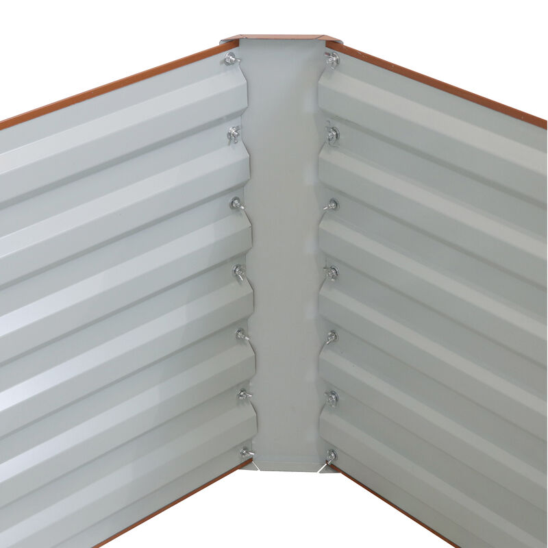 Sunnydaze Galvalume Steel Rectangle Raised Garden Bed - 71 in