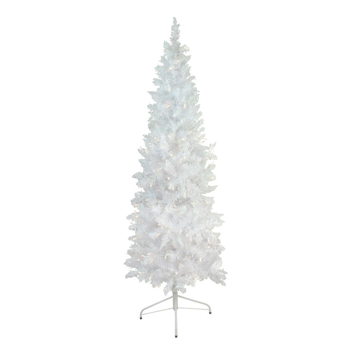 6' Pre-Lit Glimmer Iridescent Spruce Artificial Christmas Tree - Clear Dura Lights