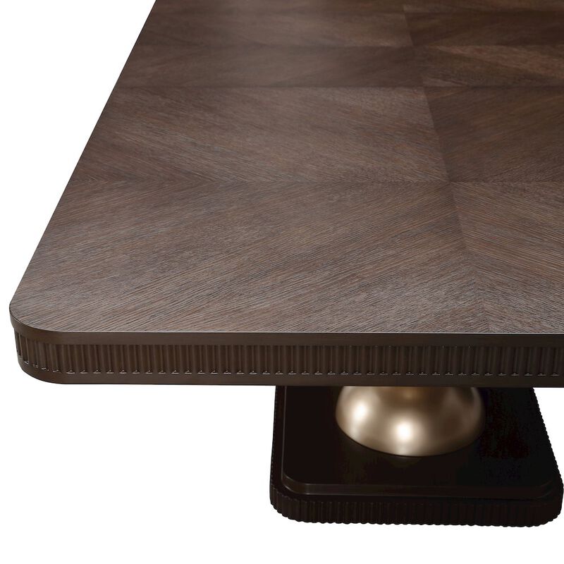 Michael Amini West Kensington Rectangular Dining Table - Medium Espresso