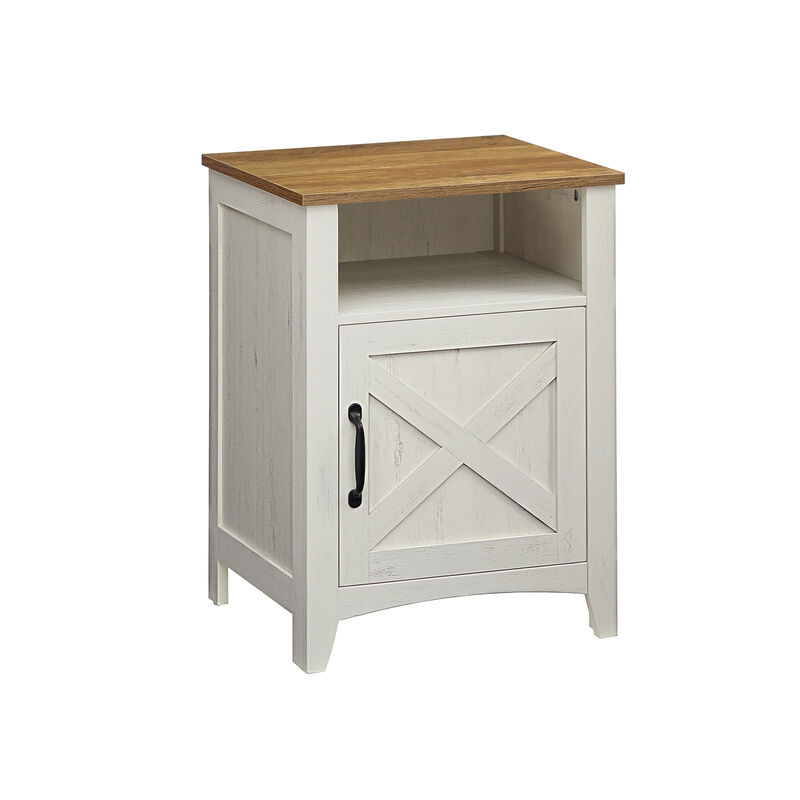 Nightstand with Cabinet and Storage Compartment for Organized Bedroom