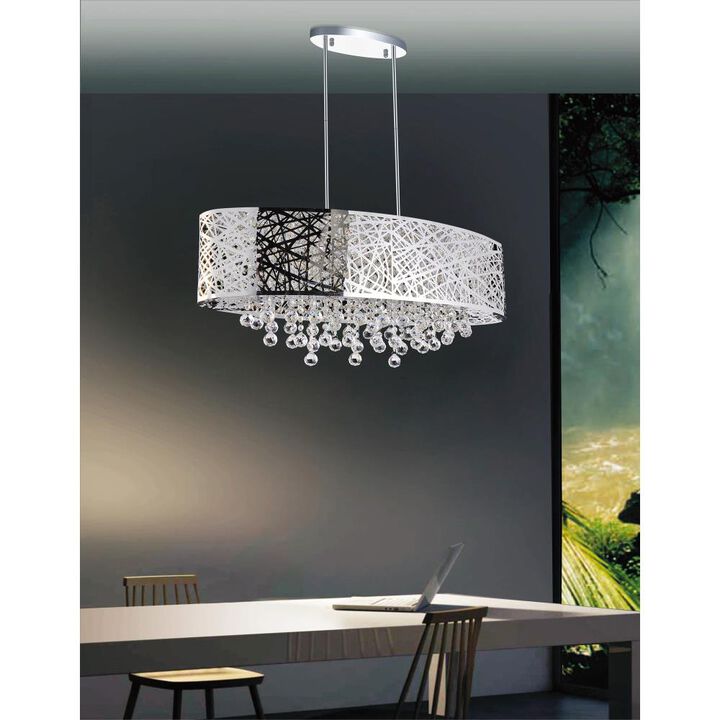 Eternity 8 Light Drum Shade Chandelier With Chrome Finish