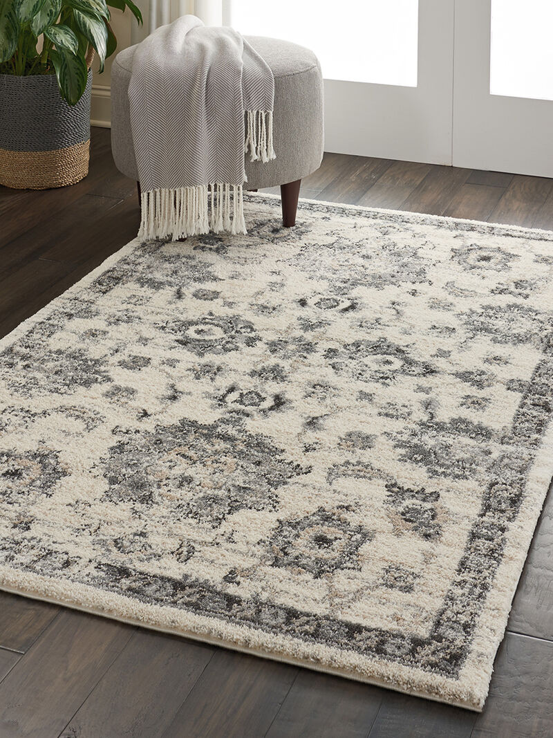 Fusion FSS15 Cream/Gray 4' x 6' Rug
